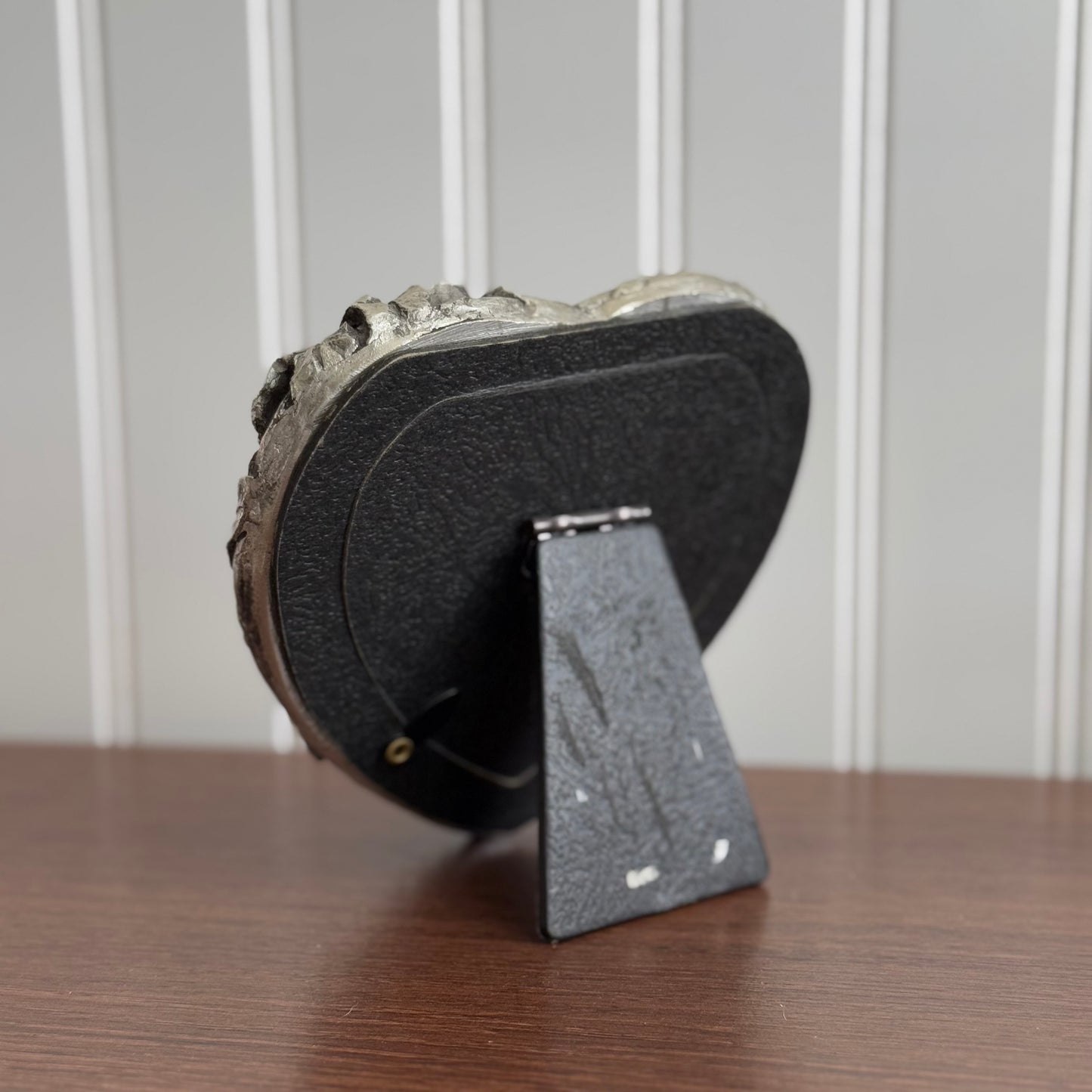 Vintage Silver Tone Heart Frame with Print