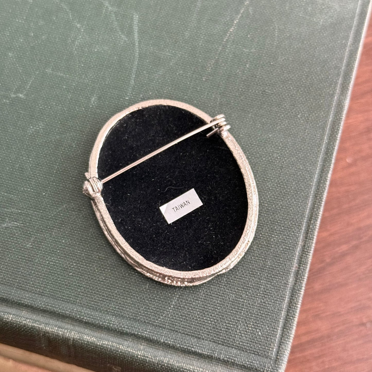 Silver Tone Baby portrait Brooch