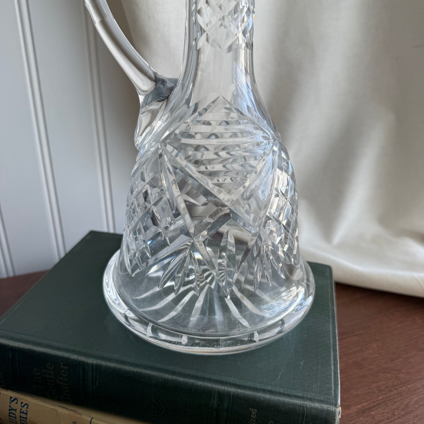 Crystal cruet pitcher