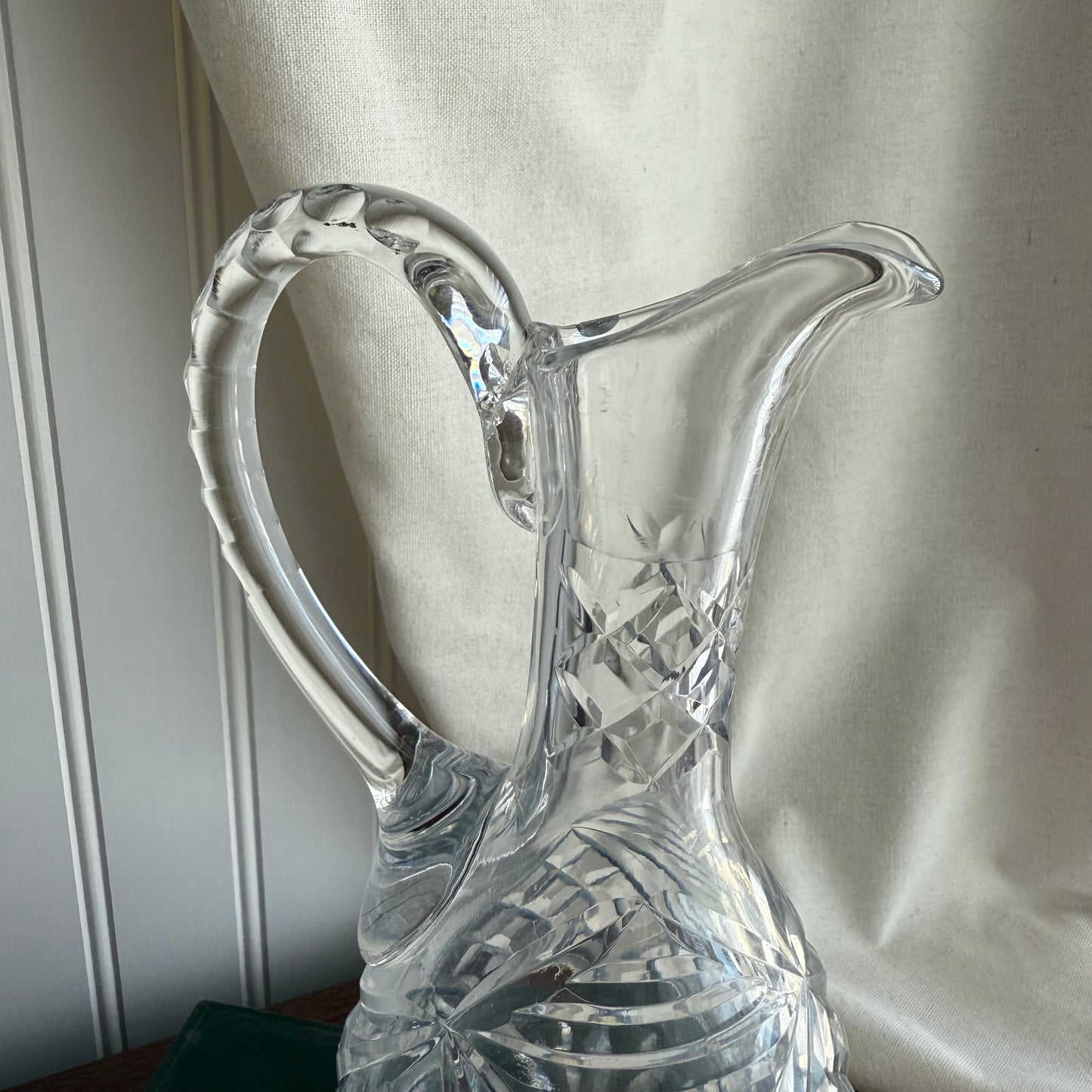 Crystal cruet pitcher