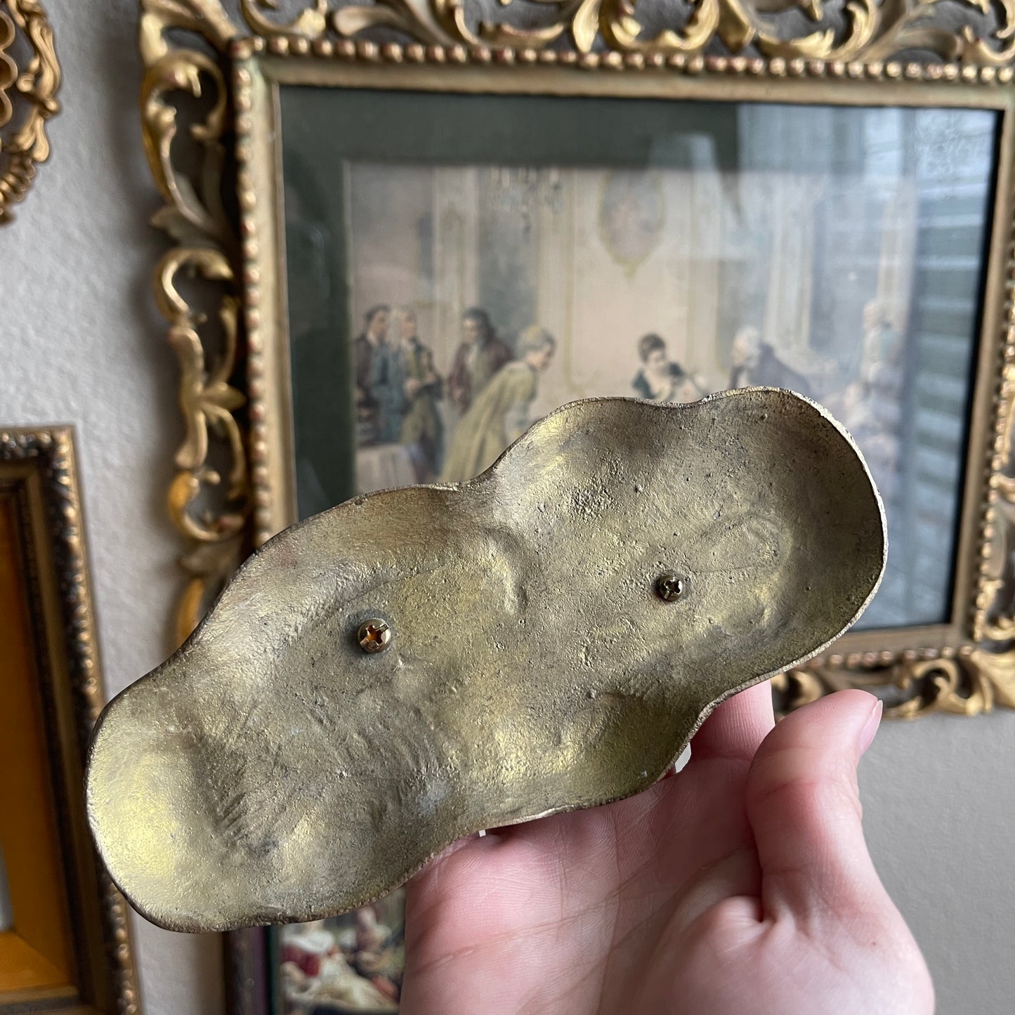 Vintage Brass Sailboats in Water sculpture