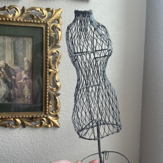 Vintage Old Wire Metal Doll Dress Form
