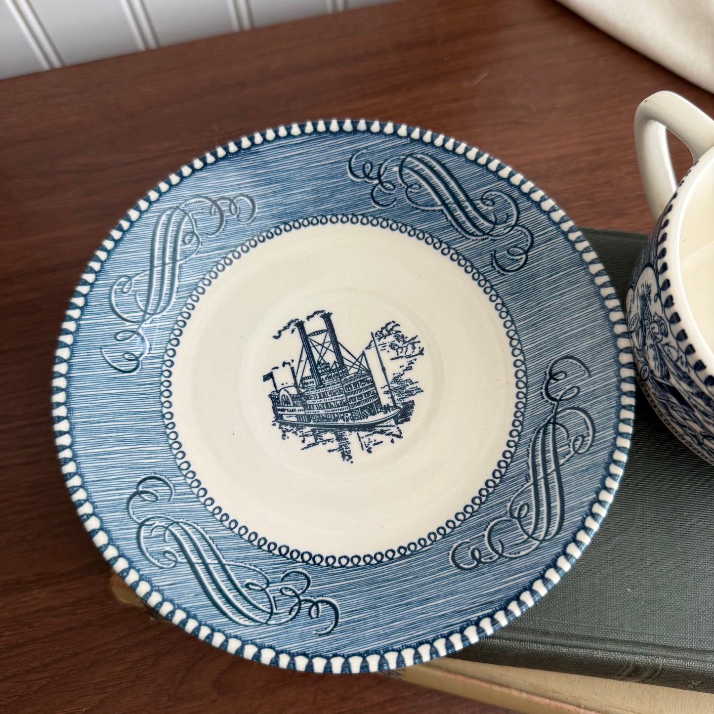 Vintage Currier and Ives Tea Cup & Saucer