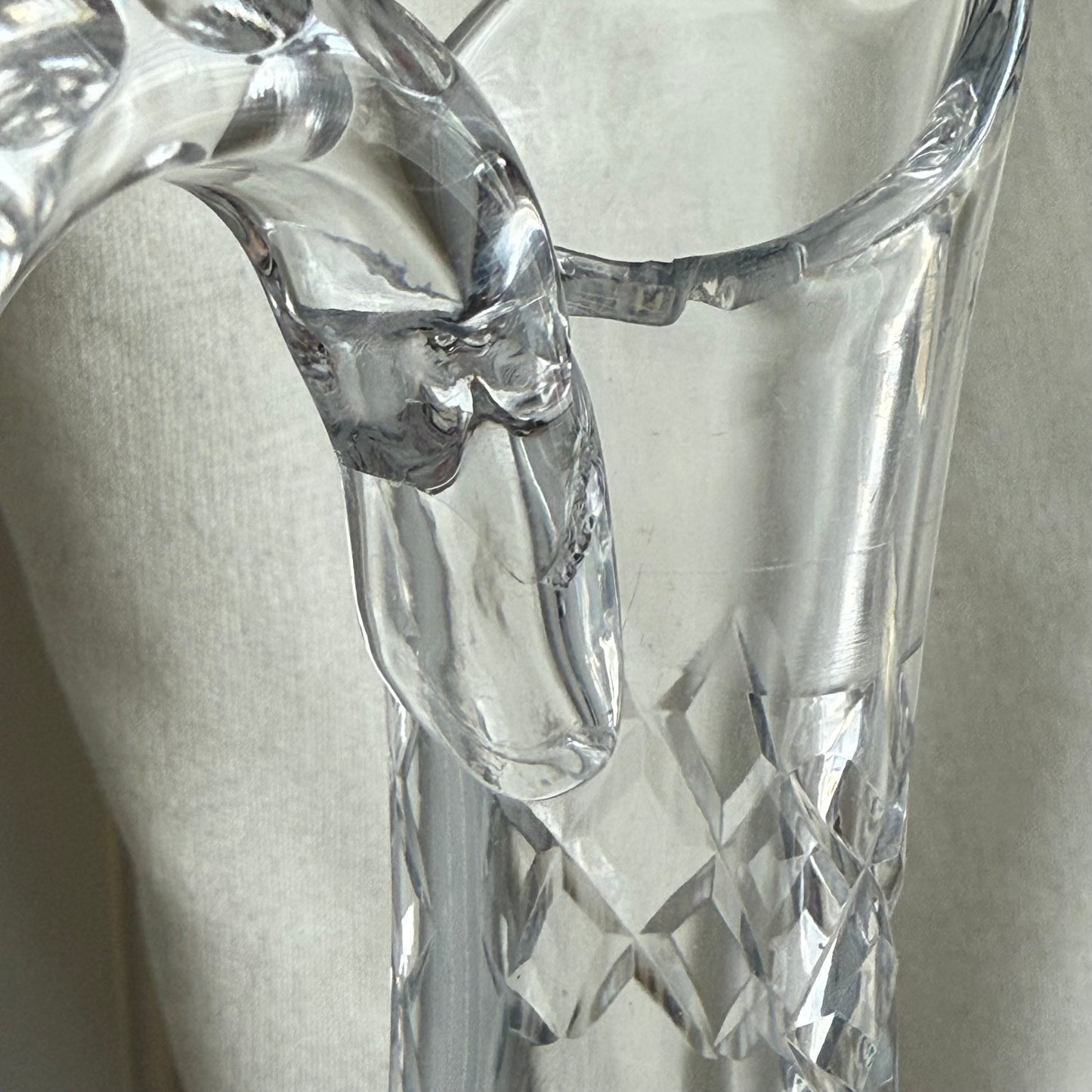Crystal cruet pitcher