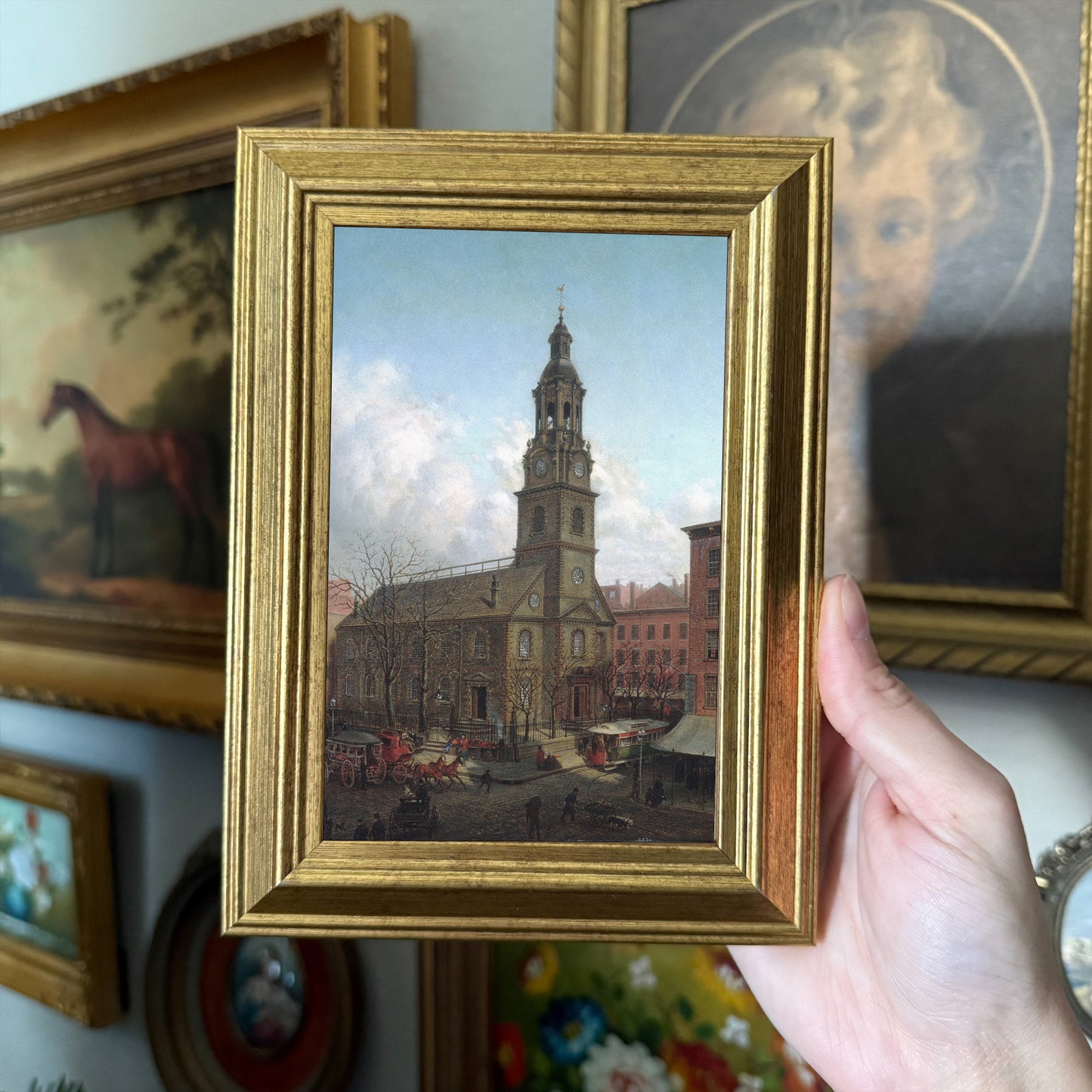 Winter Church Art Print Gallery Wall