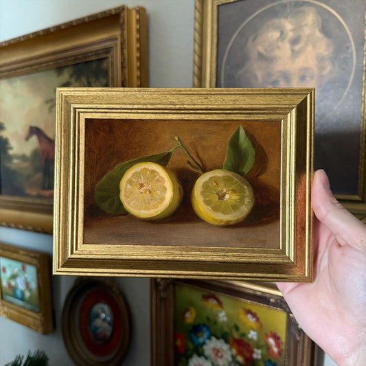 Vintage Style Lemon Still Life Art Print gallery wall