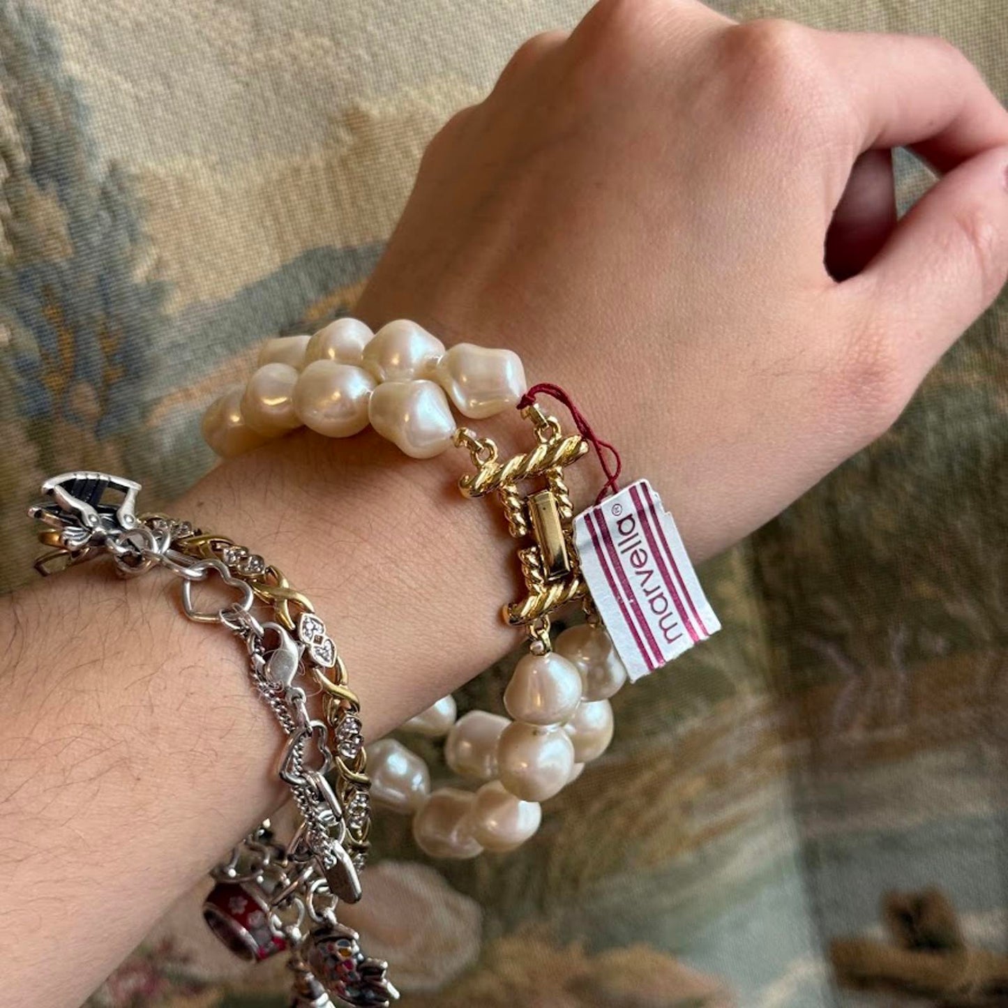Vintage Marvella Cream Faux Pearl Bracelet