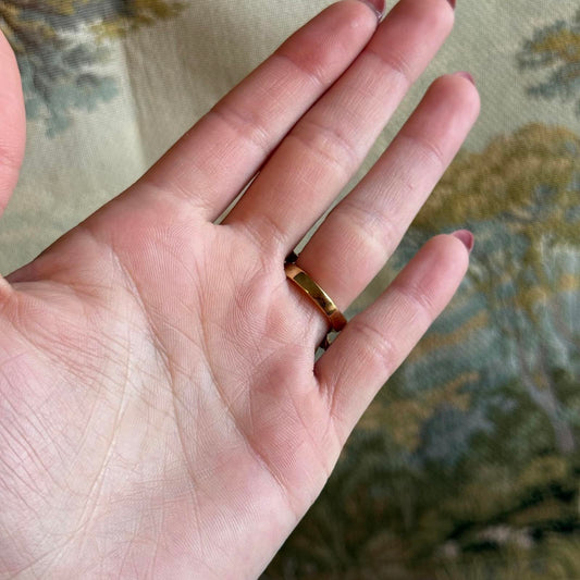 Vintage Ruby Red 14 KT GE Rhinestone Ring