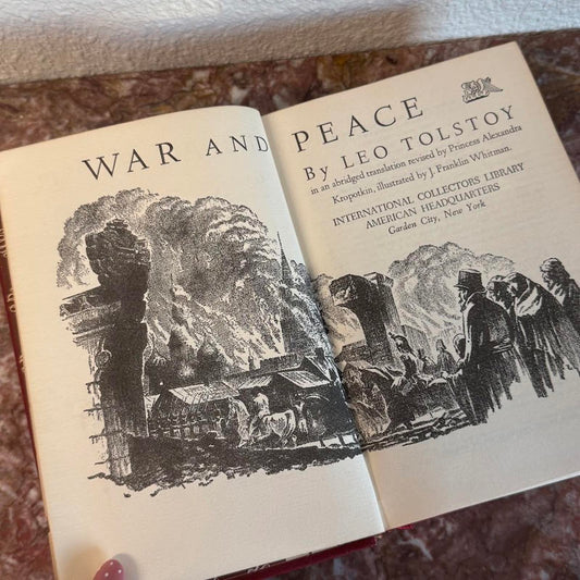 Vintage Hardcover "War and Peace" by Leo Tolstoy