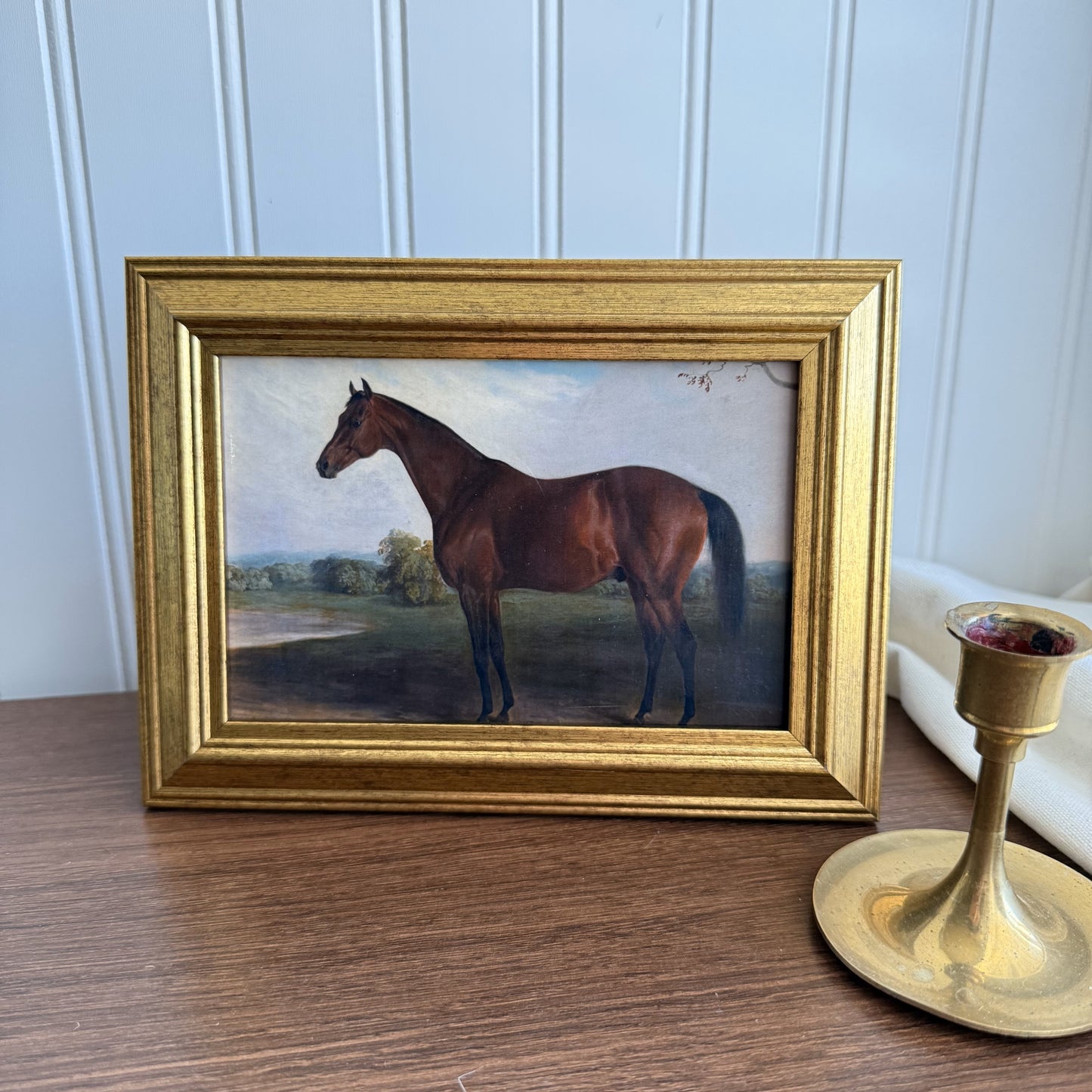 Brown Horse Landscape Art Print Gallery Wall