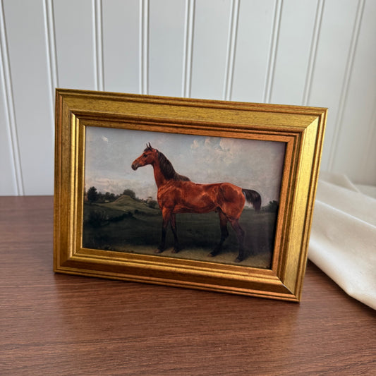 Brown Horse in Landscape Art Print Gallery Wall