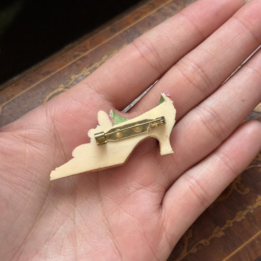 Vintage Slipper Shoe Pin Brooch