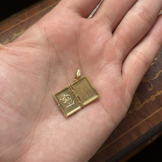 Vintage Style Mini Book Locket Pendant