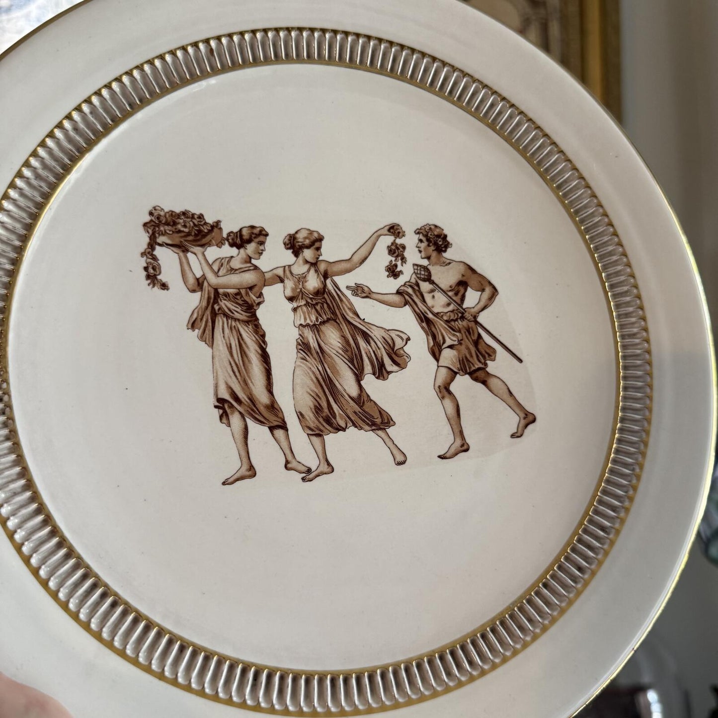 Vintage Florentine Italy Roman Scene Plate