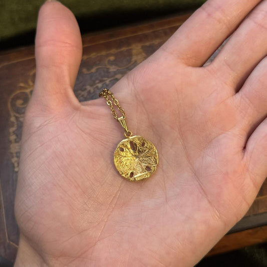 Vintage Napier Sand Dollar Pendant Necklace