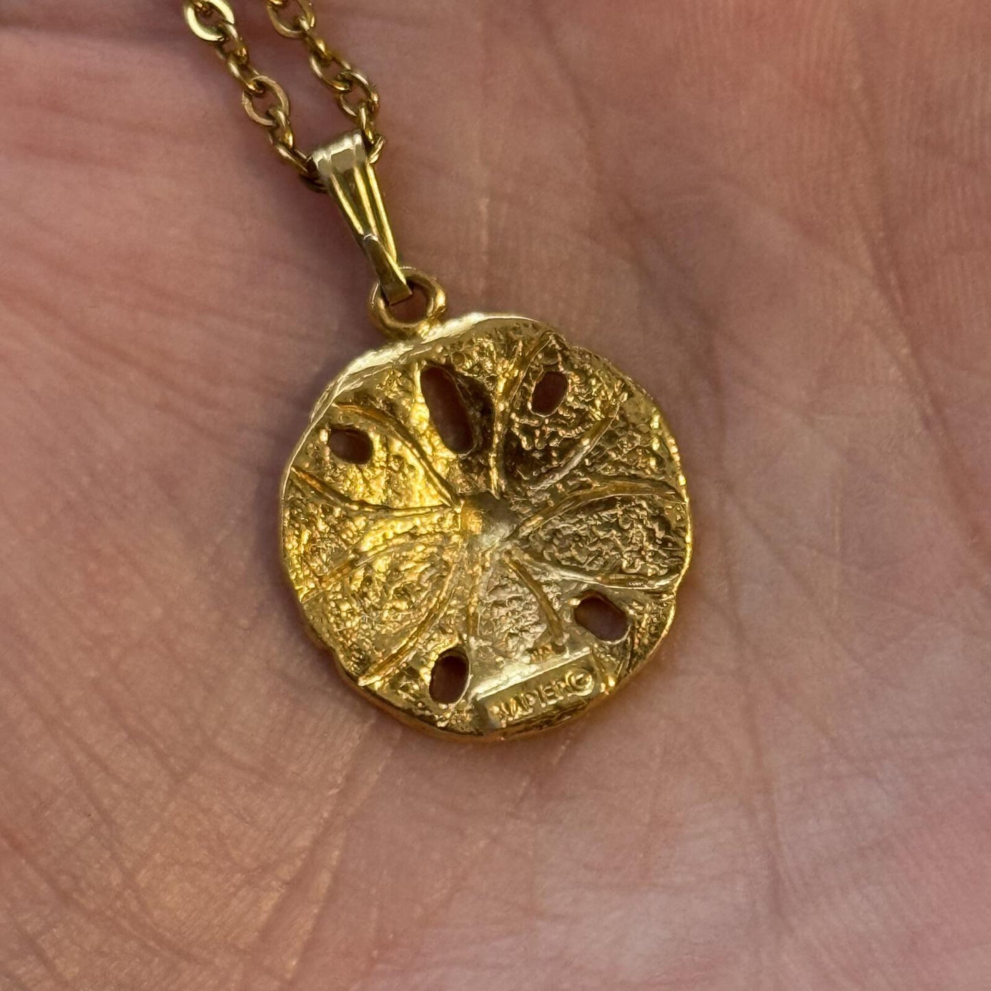 Vintage Napier Sand Dollar Pendant Necklace