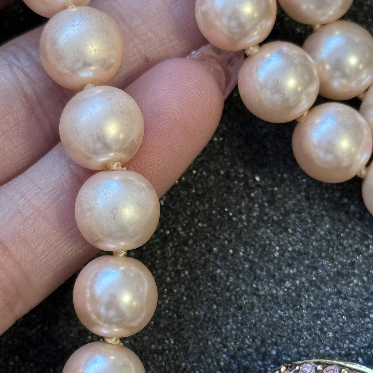 Heidi Daus “Beauty and the Beast” Rose Pearl Necklace