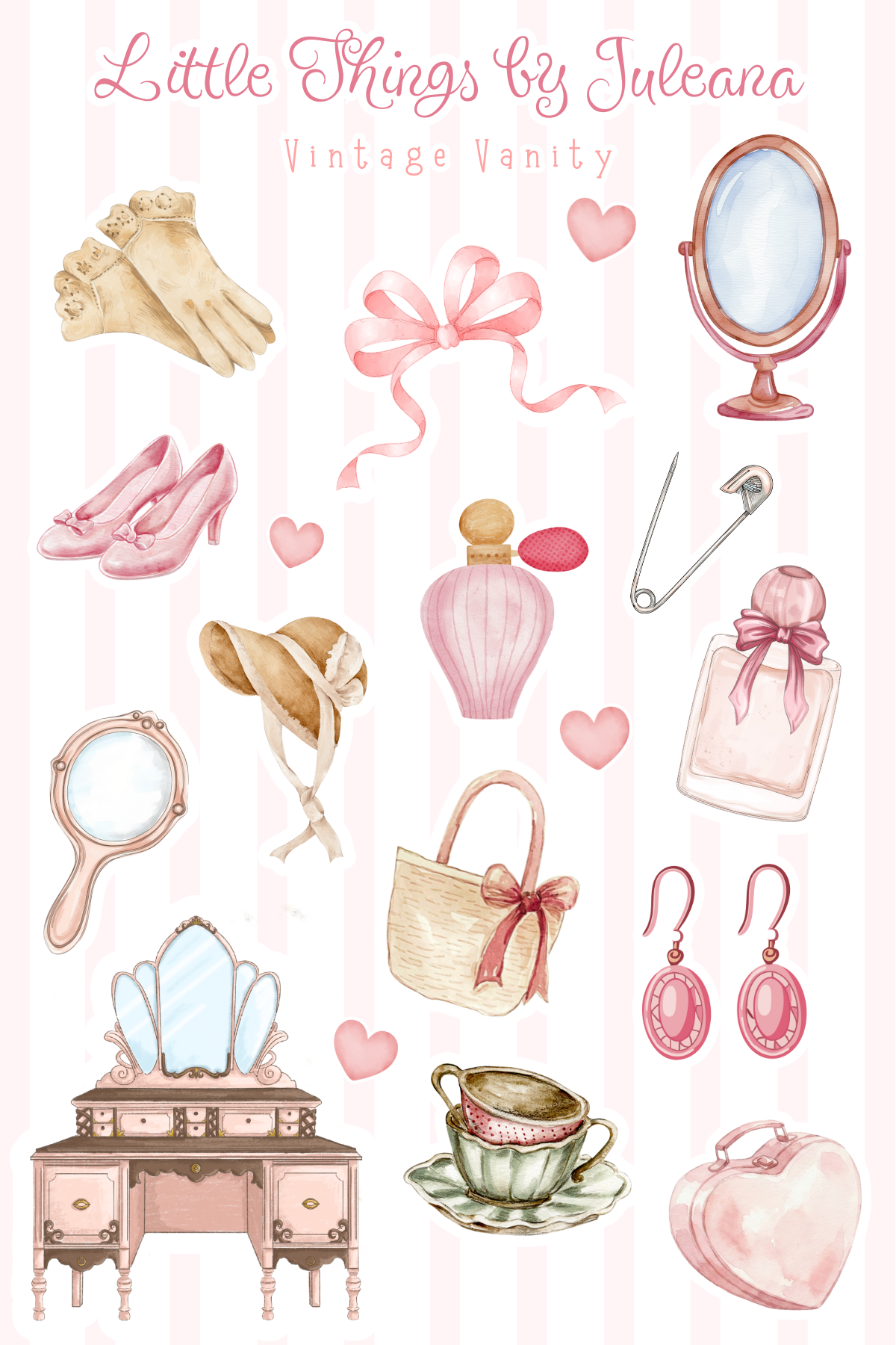 Vintage Vanity Sticker Sheets
