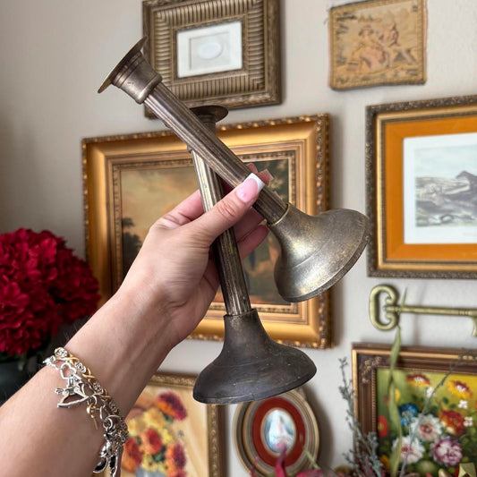 Vintage Silver Plated Taper Candle Holders-Set of Two