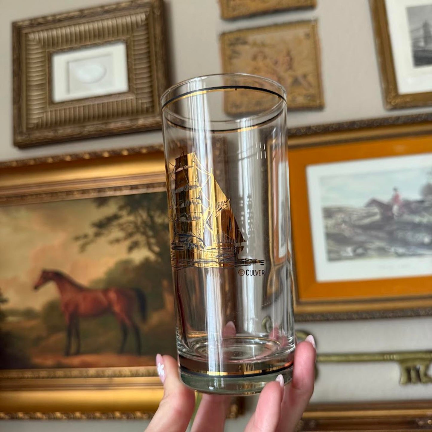 Vintage Culver Sail Boat Glasses