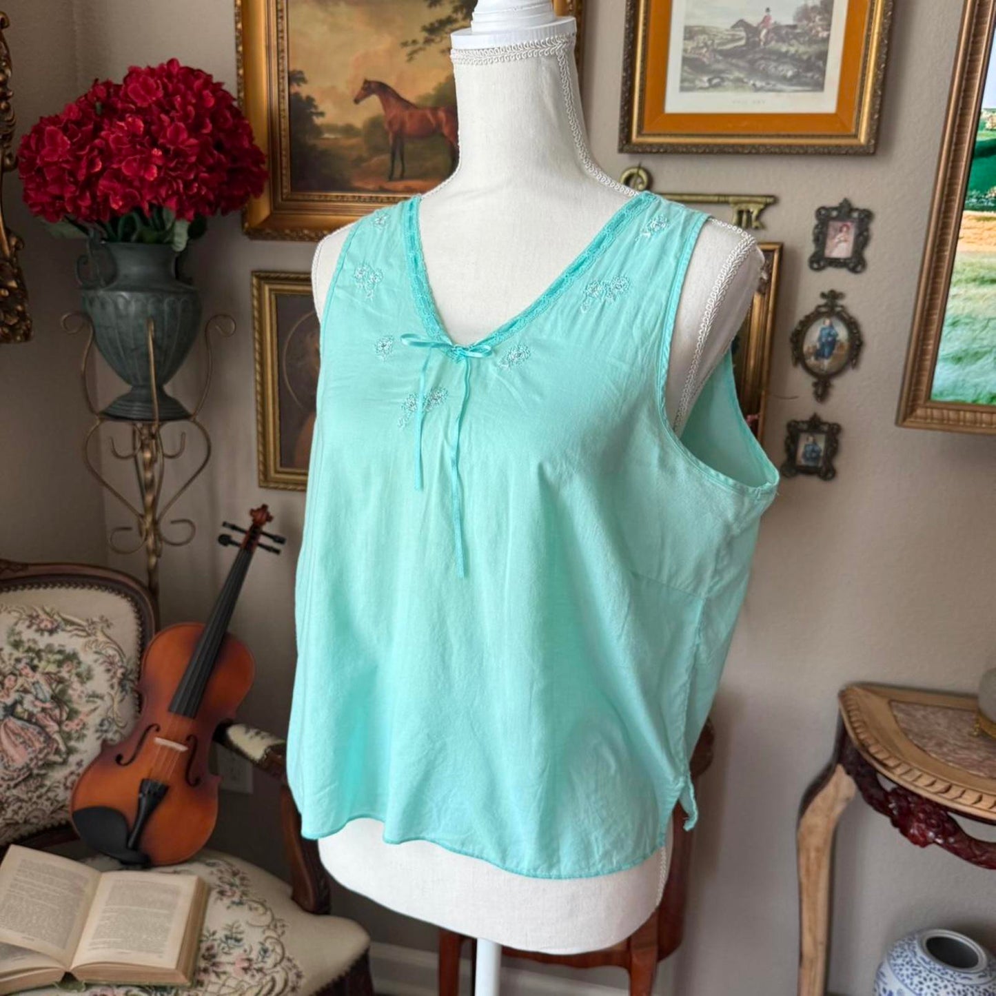 Secret Treasures Women's Blue/Green Pajama