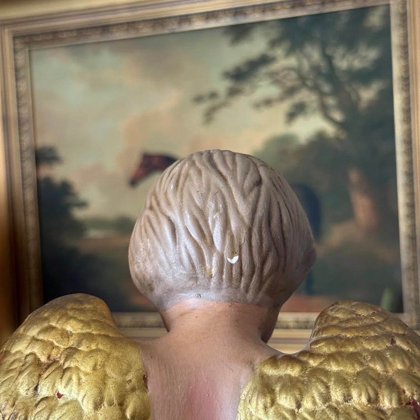 Vintage Hand-Painted Ceramic Cherub