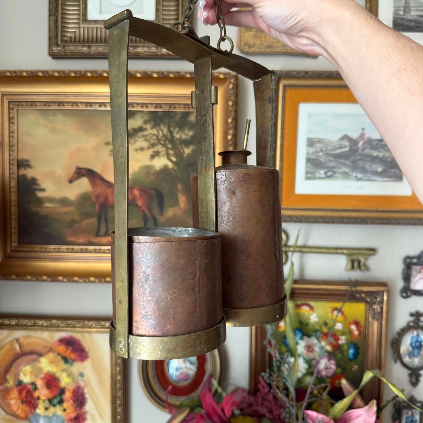 Vintage Brass Metal Canister Set