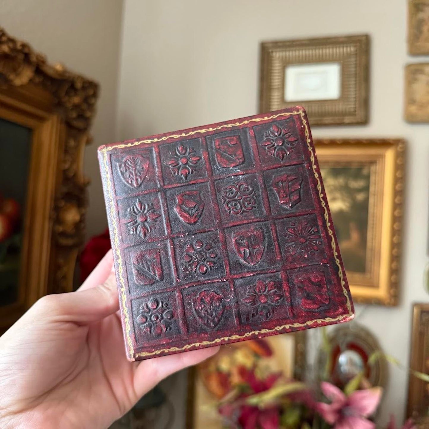Vintage Wooden Italian Trinket Box