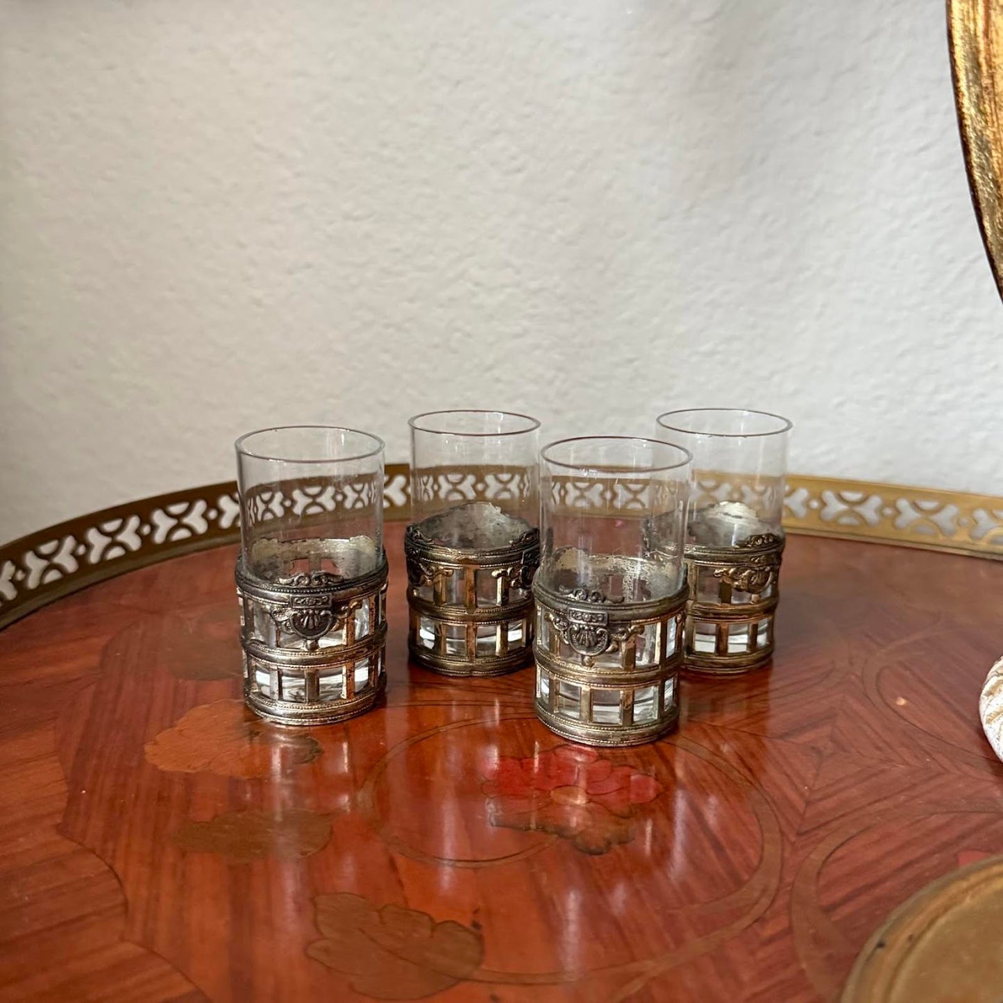 Vintage Metal Shot Glasses