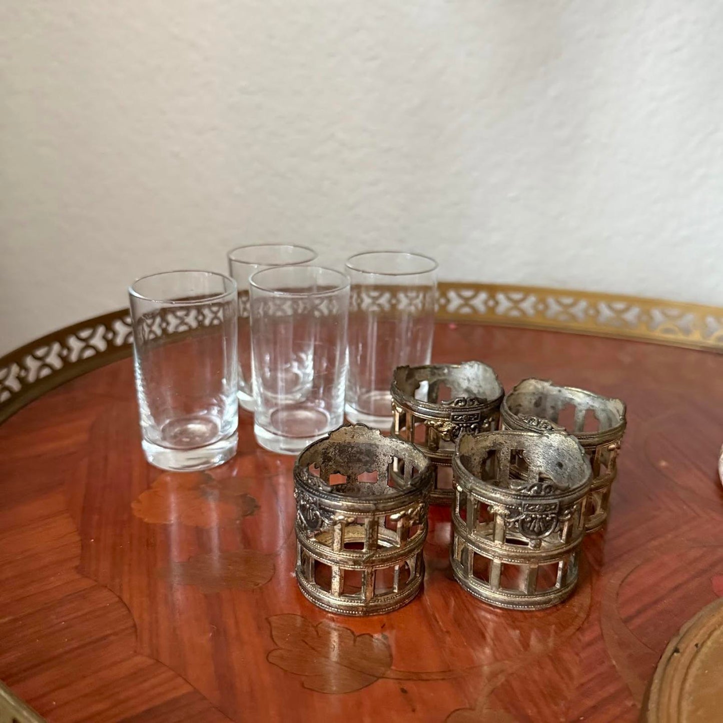 Vintage Metal Shot Glasses