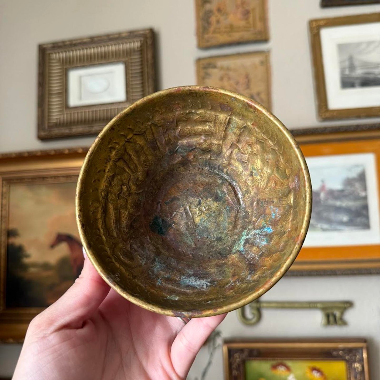 Vintage Brass Embossed Bowls