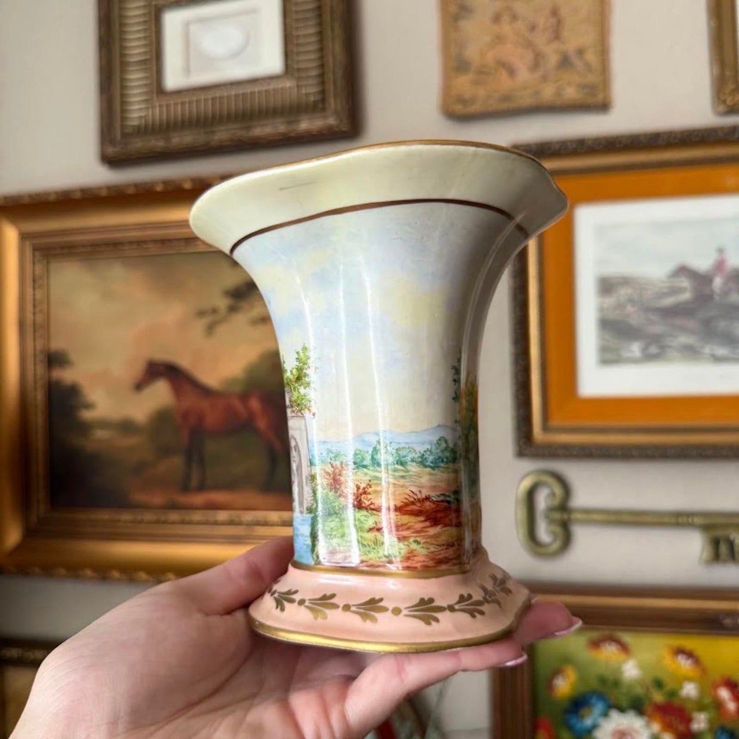 Vintage Vase with Couple