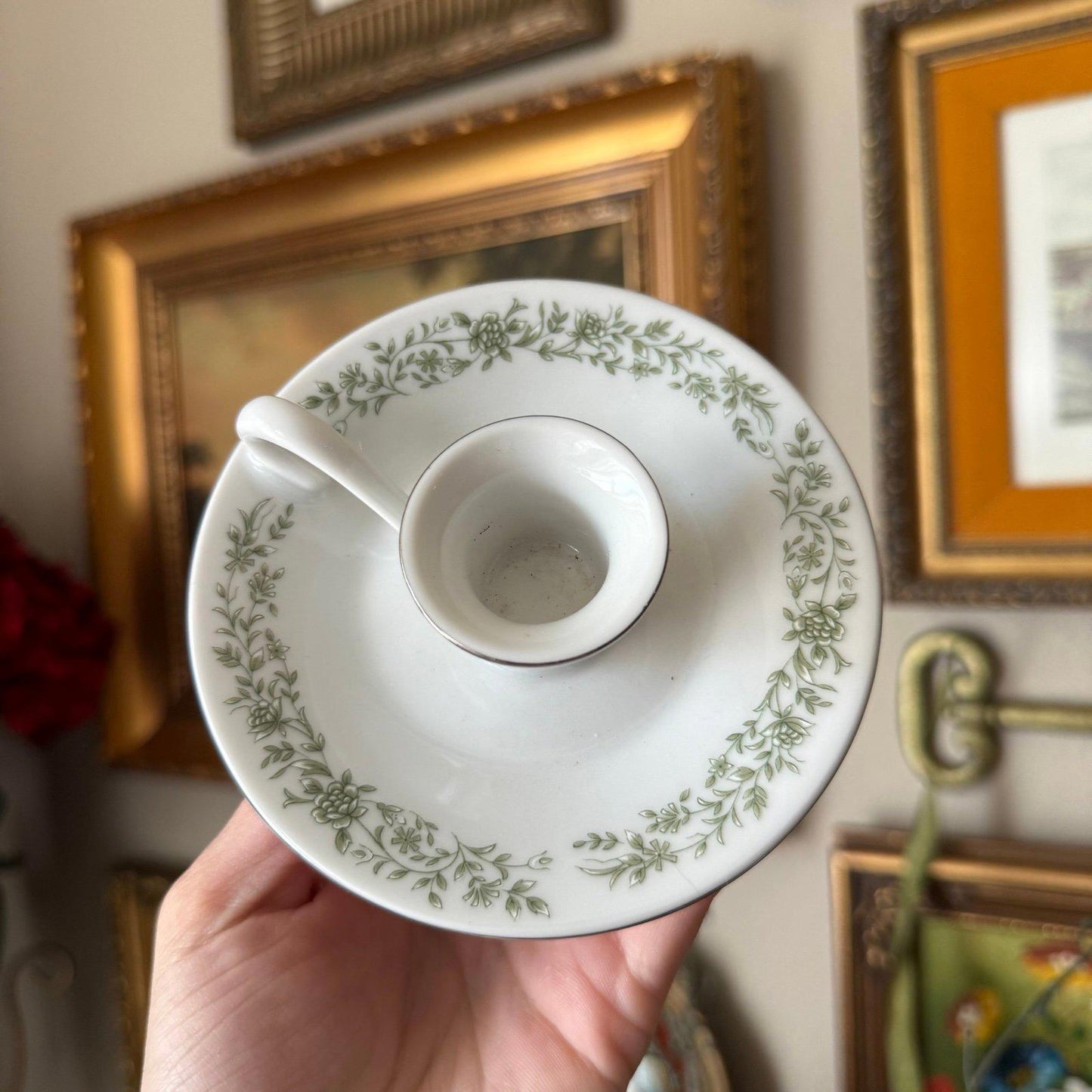 Vintage Mikasa Candle Holder Fine China Montclair Pattern set of 2