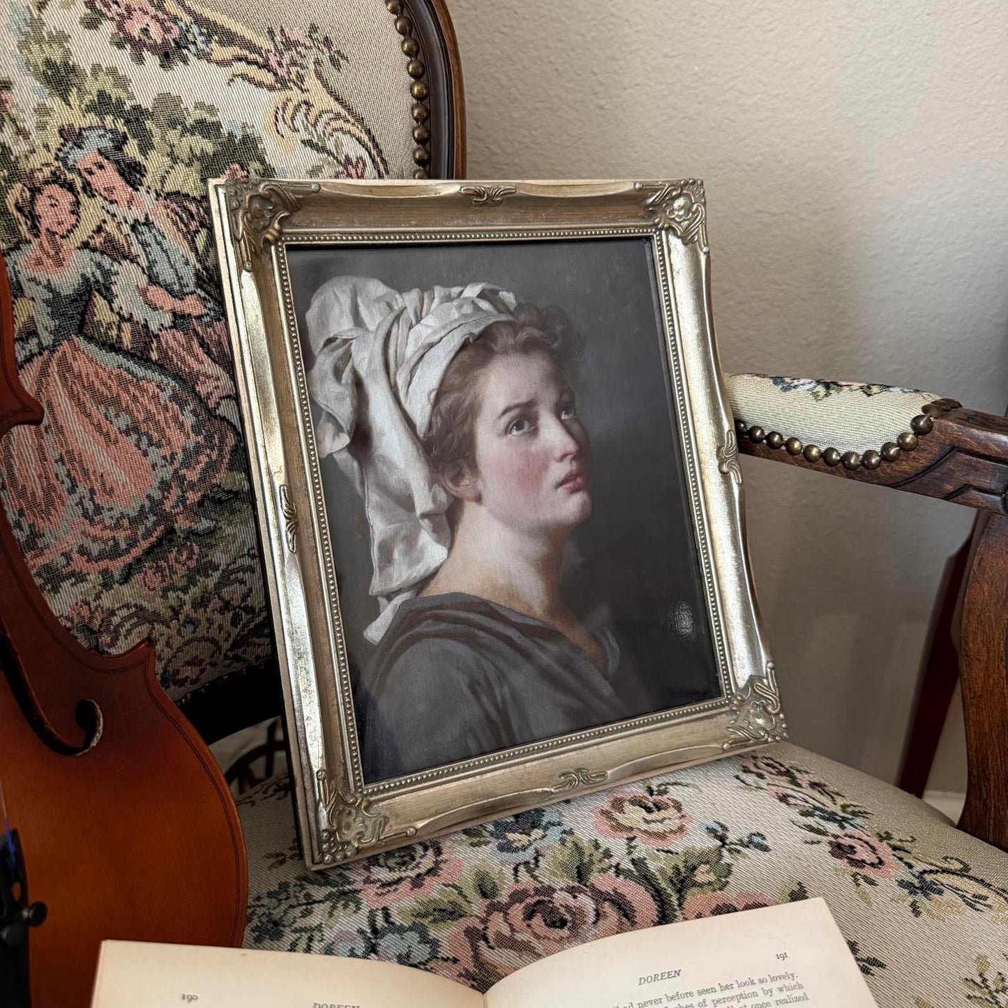 Vintage Portrait of a Woman in Frame