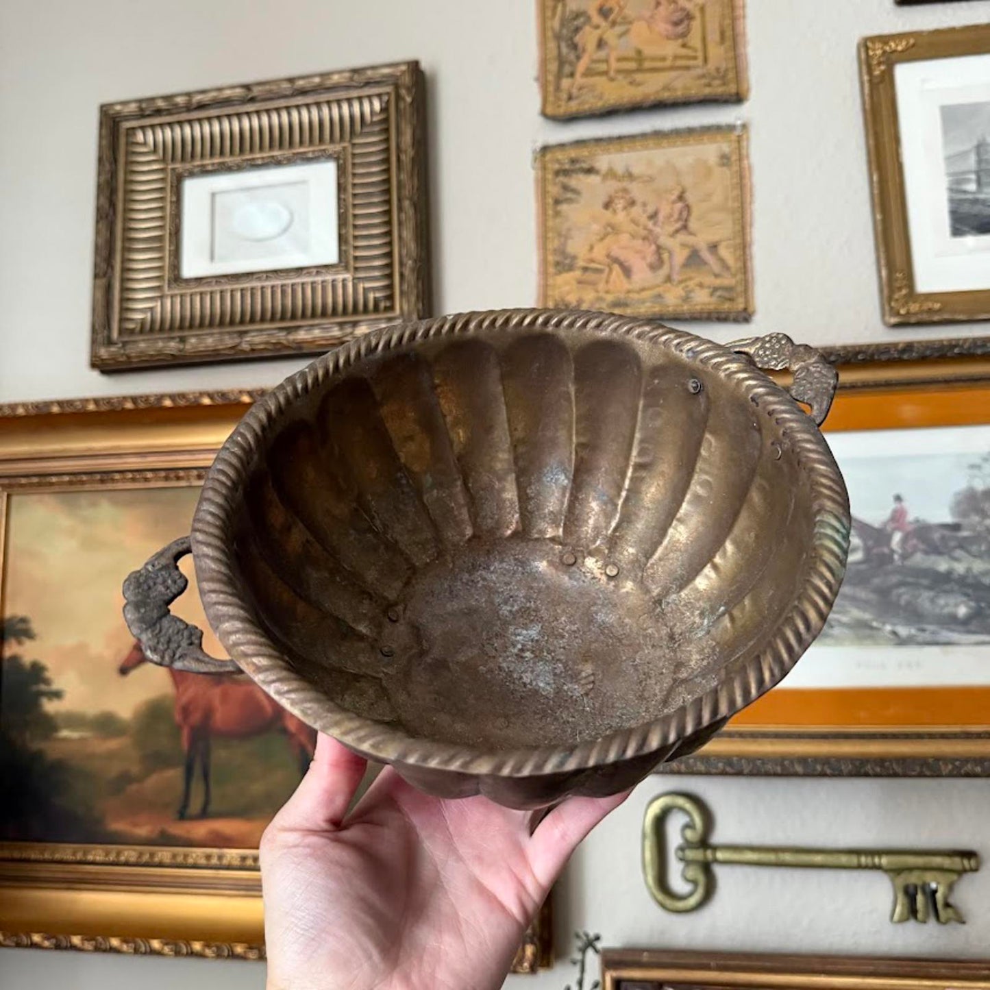 Vintage Brass Footed Bowl