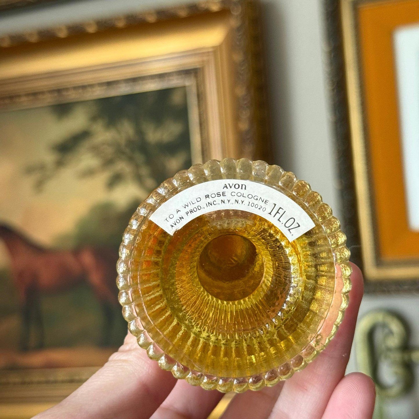 Avon "To a Wild Rose" Cologne in a bell-shaped bottle