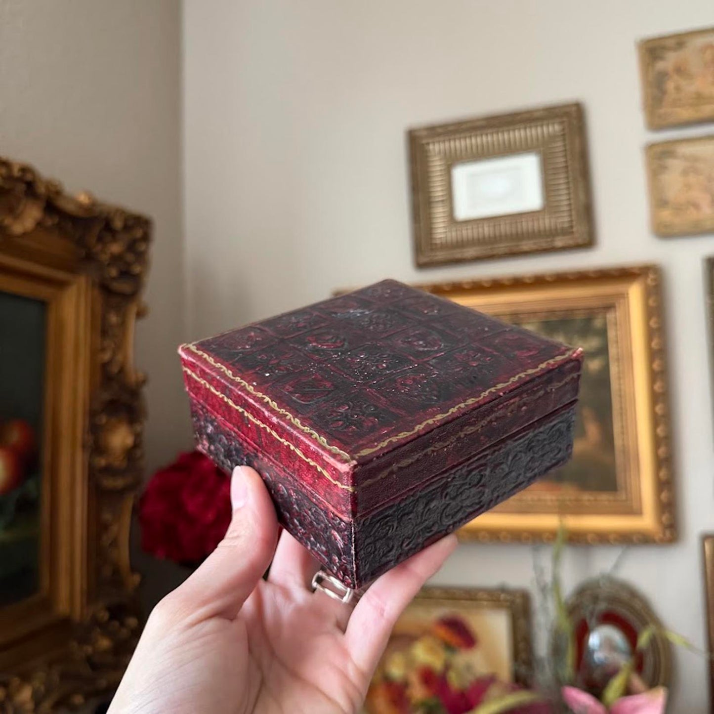 Vintage Wooden Italian Trinket Box