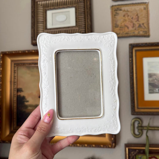 Vintage Cream Ceramic Rectangular Frame
