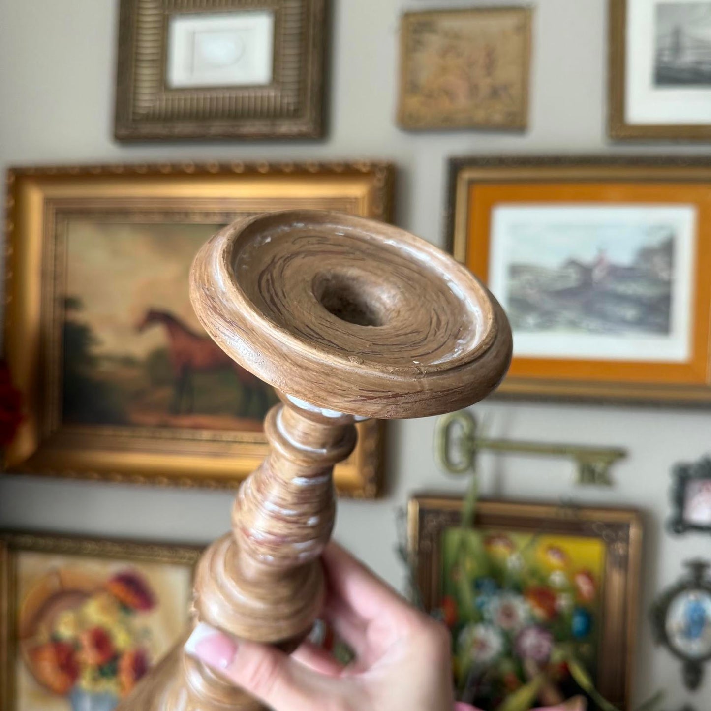 Southern Living at Home Wooden Candlestick