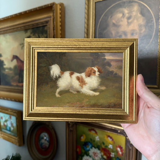 Vintage Style A Blenheim Spaniel dof portrait Art Print gallery wall