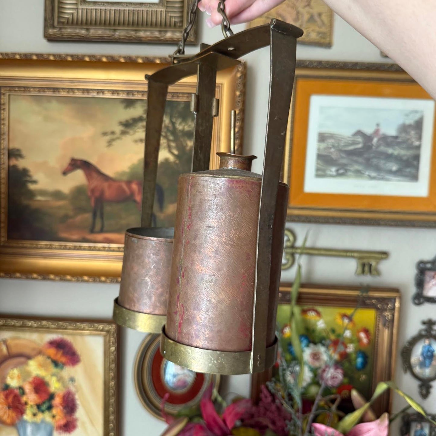 Vintage Brass Metal Canister Set