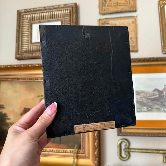 Vintage Portrait of a Woman in Black and Gold Frame