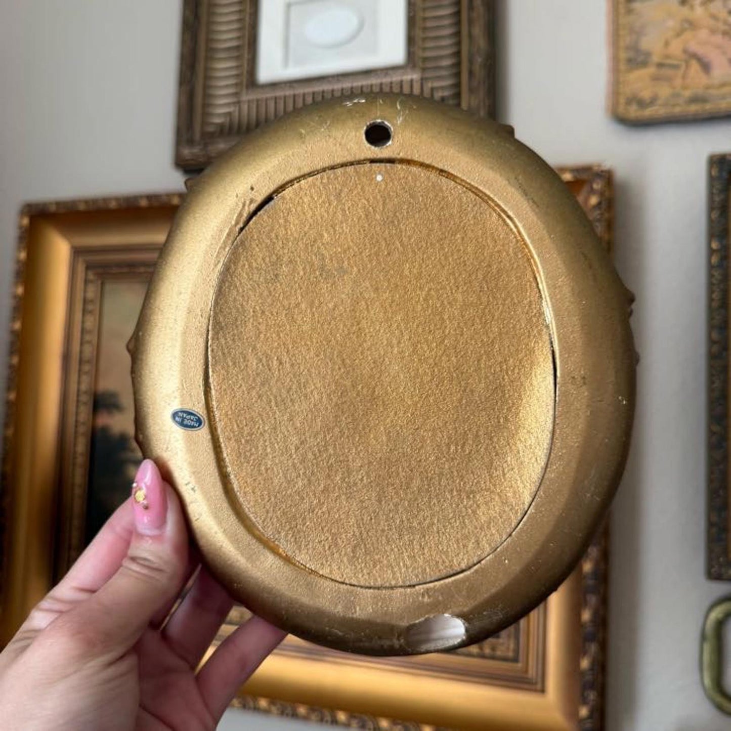 Vintage Gold Cherub Wall Plaques
