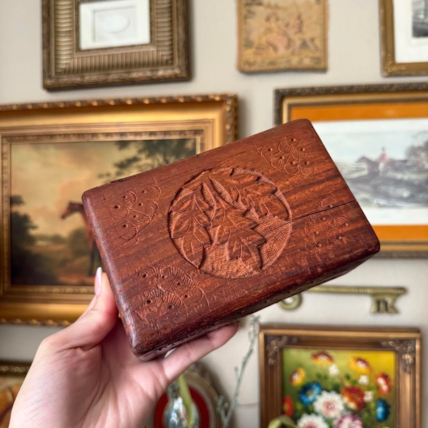 Vintage Wooden Trinket Box