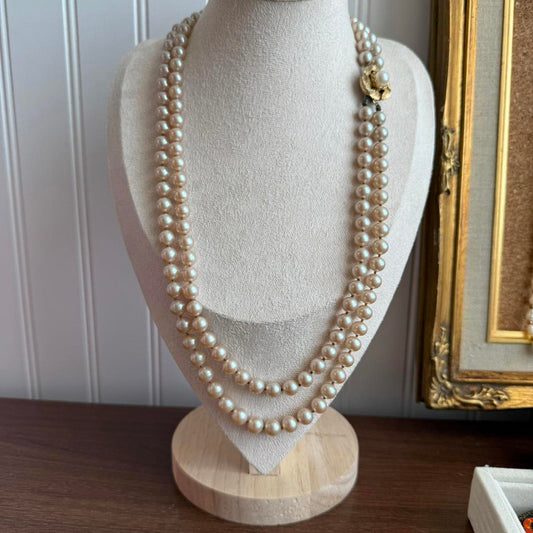 Vintage double stranded Pearl Necklace