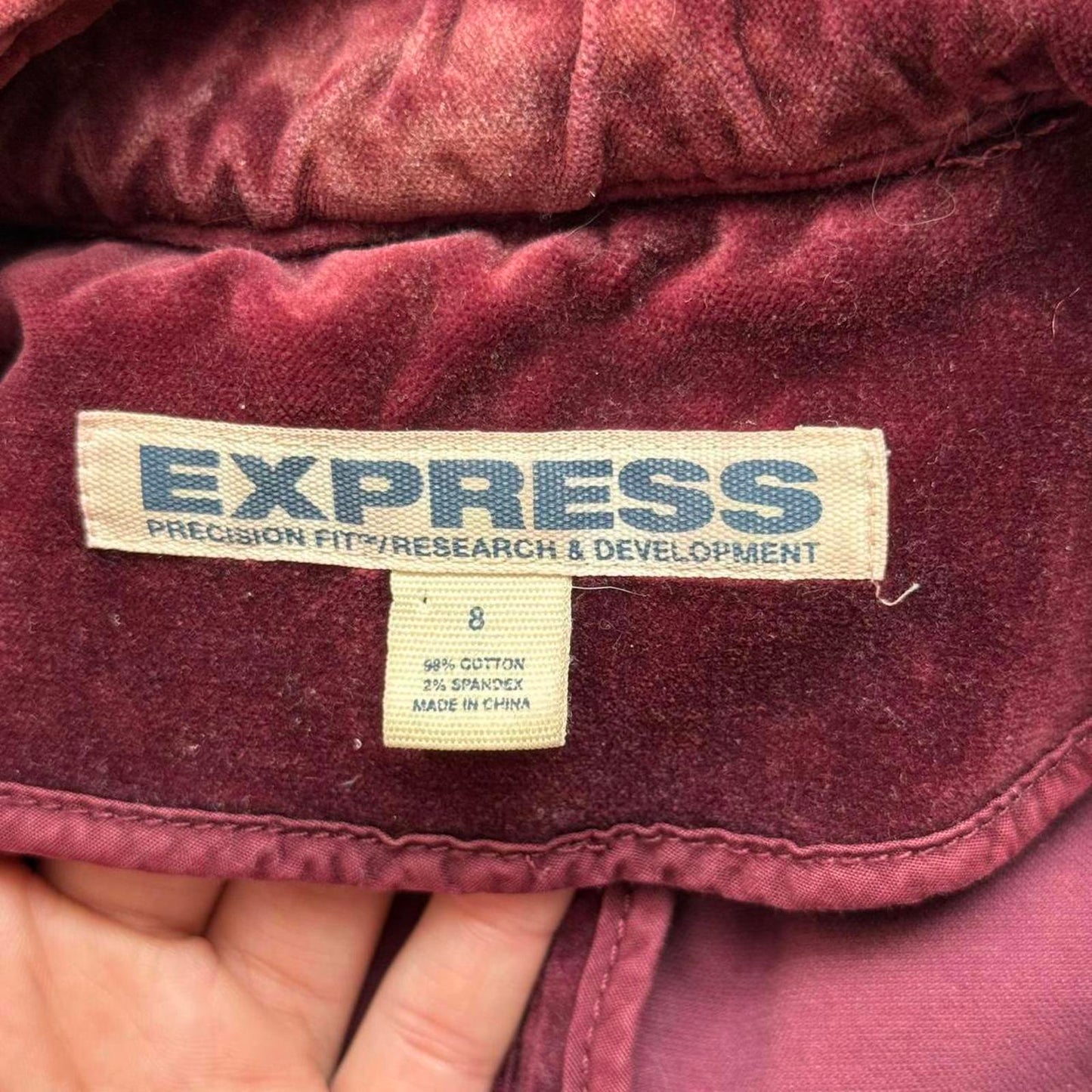 Express Women's Burgundy and Red Jacket