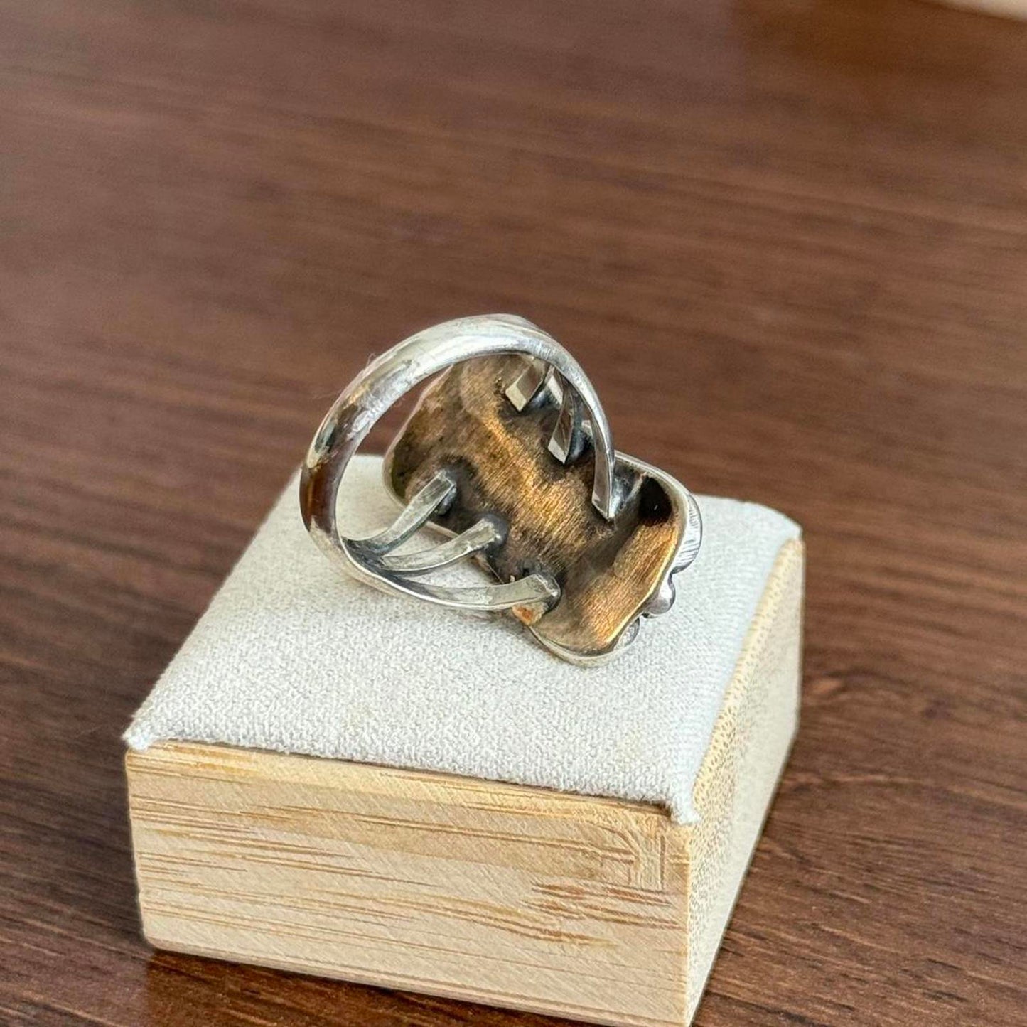 Sterling silver lapis lazuli ring ring