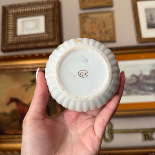 Vintage Floral Circle Trinket Dish