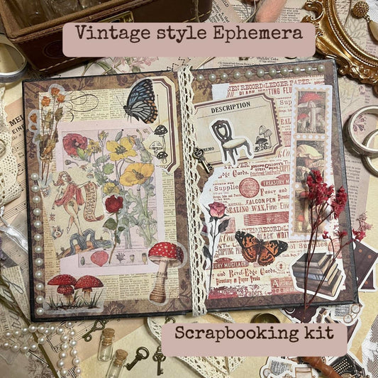 Vintage Style Ephemera Scrapbooking Kit