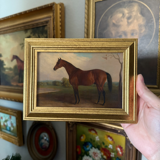 Brown Horse Landscape Art Print Gallery Wall